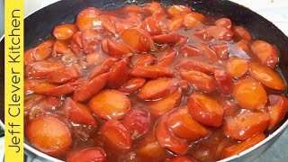 Sizzling Hotdog  easy and delicious  JeffCleverKitchen [upl. by Jereme]