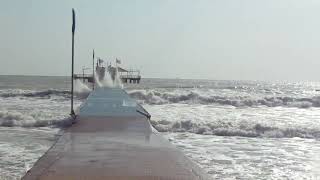 La Pagoda di Lignano Pineta sferzata dalle onde del mare [upl. by Aicercul]