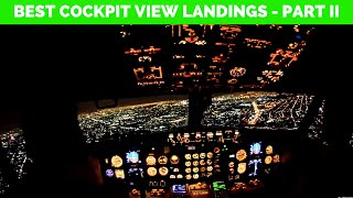 Best Airplane Cockpit View Landing Compilation  Part II [upl. by Juliano]