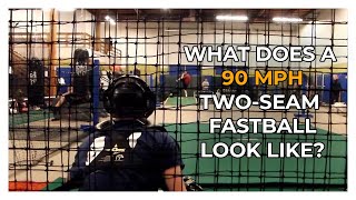 What does a 90 MPH twoseam fastball look like Driveline Baseball [upl. by Dom]