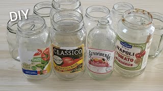 5 Amazing Glass Jar Ideas  Organize and decoration your home  Recycling hacks [upl. by Sutphin507]