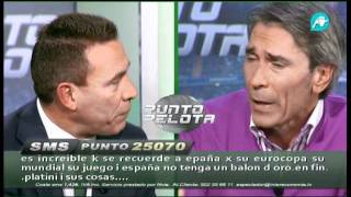 Paco Buyo da una lección de fútbol a Lobo Carrasco [upl. by Hsetirp]