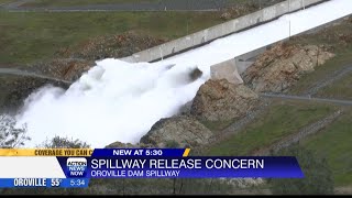 Oroville Dam Spillway release concern [upl. by Nylcsoj963]