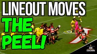 Lineout Moves  The Back Peel in Rugby  Rugby Analysis  GDD Coaching [upl. by Lenwood]