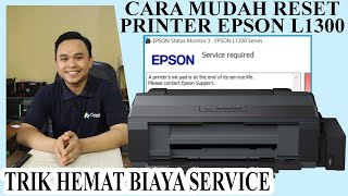 CARA Reset Printer Epson L1300 menggunakan resetter Adjustment Program [upl. by Amsirac]