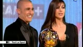 Fabio Cannavaro Monica Bellucci quotGolden Ballquot ceremony 2006 [upl. by Giesecke]