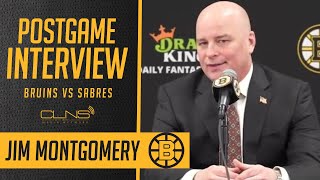 Jim Montgomery Gives Brad Marchand INJURY UPDATE  Bruins Postgame Interview [upl. by Schroer]