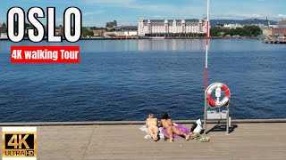 Oslo Norway July 2024 Walking Tour  4K 60 fps HDR [upl. by Hanshaw935]