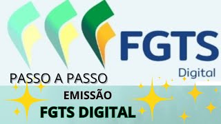 FGTS DIGITAL Passo a Passo Emissão FGTS✅ [upl. by Earb]