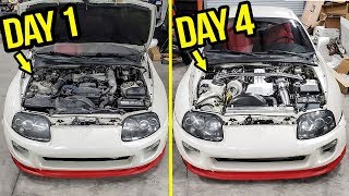 Rebuilding And Heavily Modifying A Stock 200000 Mile Toyota Supra In 4 Days [upl. by Treve]