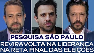 PESQUISA SÃO PAULO REVIRAVOLTA NA LIDERANÇA NA RETA FINAL DAS ELEIÇÕES [upl. by Yssirc412]