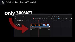 How To Adjust Retime Speed Beyond 300  DaVinci Resolve 16 Tutorial [upl. by Anoiuq734]