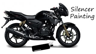 TVS Apache Silencer Repainting [upl. by Ecyla]