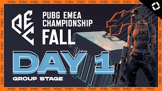 PUBG EMEA Championship Fall  Group Stage  Day 1 [upl. by Harmony]