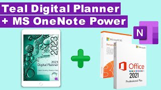 Teal Digital Planner  Power of Microsoft OneNote Functionality [upl. by Horan]