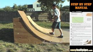 How to build a Halfpipe Step 5 MASONITE RAMP SURFACE [upl. by Akiehsat307]