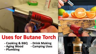 Fun Ways to Use Portable Butane Torch  Cooking  Plumbing  Aging Wood amp More  Flame Blow Torch [upl. by Nilra]