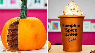 Starbucks Pumpkin Spice Latte CAKE amp More PUMPKIN Cakes  How To Cake It Step By Step [upl. by Vories]