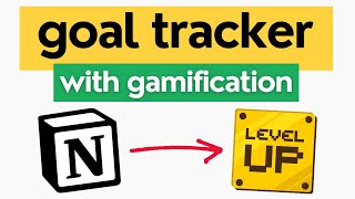 Notion Tutorial Build a Gamified Goal Tracker from Scratch [upl. by Ellecrag467]