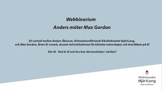 Anders möter Max Gordon Årets AIsvensk docent inst för kliniska vetenskaper och överläkare på KI [upl. by Connell3]