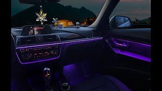 BMW LED Lights 3 Series F30 Nine Color Interior Ambient Light Installation [upl. by Nirok]