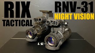 RIX Tactical RNV31  Affordable Dual Tube Night Vision [upl. by Eilis]