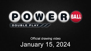 Powerball Double Play drawing for January 15 2024 [upl. by Sinnej30]