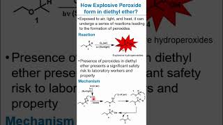 How Explosive Peroxide form in diethyl etherethers peroxide chemistry reactionmechanism safety [upl. by Isiahi379]