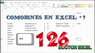 Uso de comodines en Excel      Función CONTARSI [upl. by Tempest3]