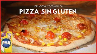 COMO HACER PIZZA SIN GLUTEN DE HARINA PAN HARINA DE MAÍZ [upl. by Leunad]