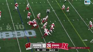 Pinn pull Emmett Johnson vs Wisconsin 2024 [upl. by Akitahs434]