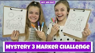 Mystery 3 Marker Challenge Jacy and Kacy [upl. by Freya559]