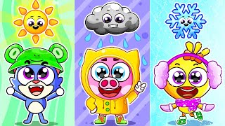 Hows The Weather Song  Learn Weather Finger Family  Survived A Tornado  Lamba Lamby Kids Songs [upl. by Eittod]