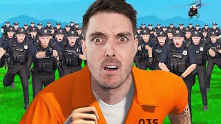 100 Cops vs 10 Escaped Prisoners in GTA [upl. by Nylekoorb]