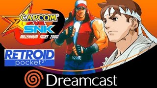 Testing Retroid Pocket 2 Dreamcast Capcom Vs Snk Millennium Fight 2000 [upl. by Retsae]