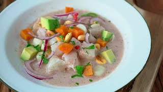 CEVICHE DE CORVINA  Con leche de tigre y aguacate [upl. by Jeremie]