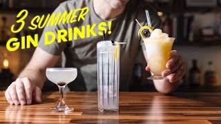 3 refreshing summer GIN drinks in 3 minutes [upl. by Taimi]