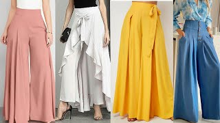 Designer Wear Girls Loose Wide Leg Pants Palazzo Trouser Flapper Design [upl. by Jeuz]