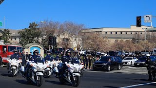 Funeral Procession for Elk Grove Police Department Officer Tyler Lenehan [upl. by Eartnoed501]