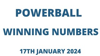 Powerball Winning Numbers 17th January 2024 [upl. by Laumas754]