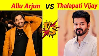 Thalapati Vijay VS Allu Arjun comparison 🥰💖  Allu Arjun vs Thalapati Vijay ❤️❤️  trending [upl. by Tanaka524]