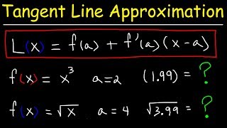 Finding The Linearization of a Function Using Tangent Line Approximations [upl. by Ellekim]