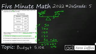 5th Grade STAAR Practice Personal Financial Literacy Budget 510E  2 [upl. by Liagaba]