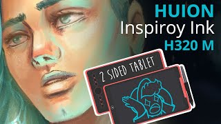 Huion Inspiroy Ink H320M 2Sided Drawing Tablet Review [upl. by Malvina883]