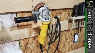 Angle Grinder French Cleat  Build a Workshop 45 [upl. by Eycal]