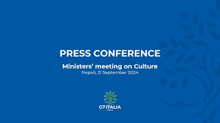 Press Conference  G7 Ministers Meeting on Culture [upl. by Rinee492]