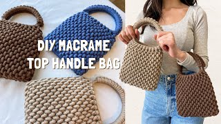 DIY  Macrame bag tutorial  Bolsa de macrame  마크라메 가방 [upl. by Nawat]