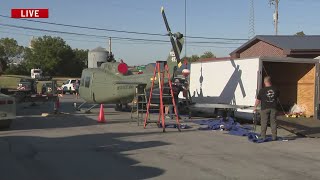 Huey Helicopter Installation in Baxter [upl. by Okihcim]