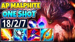 FULL BURST AP MALPHITE  SEASON 14 ONESHOT  League of Legends [upl. by Acinom]