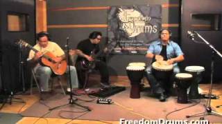 Freedom Drums Djembes w Guitar amp Bass Guitar [upl. by Peatroy]